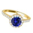 thumbnail image 2 of Mauli Jewels Rings for Women 1.10 Carat Diamond And Tanzanite Ring 4-prong 14k Yellow Gold, 2 of 6