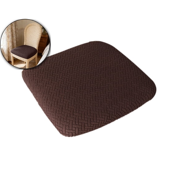 Chair Seat Cover Stretch Chair Cover for Dining Room Square Removable Washable Chair Protector Seat Cushion Slipcover for Kitchen Office, 17x19 in