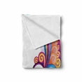 thumbnail image 2 of Cartoon Soft Flannel Fleece Throw Blanket, Kids Children Theme Rainbows Colored Clouds Lines Rounds Suns Print Image Print, Cozy Plush for Indoor and Outdoor Use, 70" x 90", Multicolor, by Ambesonne, 2 of 6