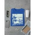 thumbnail image 3 of Life's A Beach - Vintage Palm Tree Emoji Men's T-shirt, 3 of 4