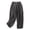 Black, variant on Staron Women's Linen Cropped Pants High Waisted Wide Leg Casual Trousers with Pockets Elastic Waistband Loose Fit Vintage Solid Color, Beige XL