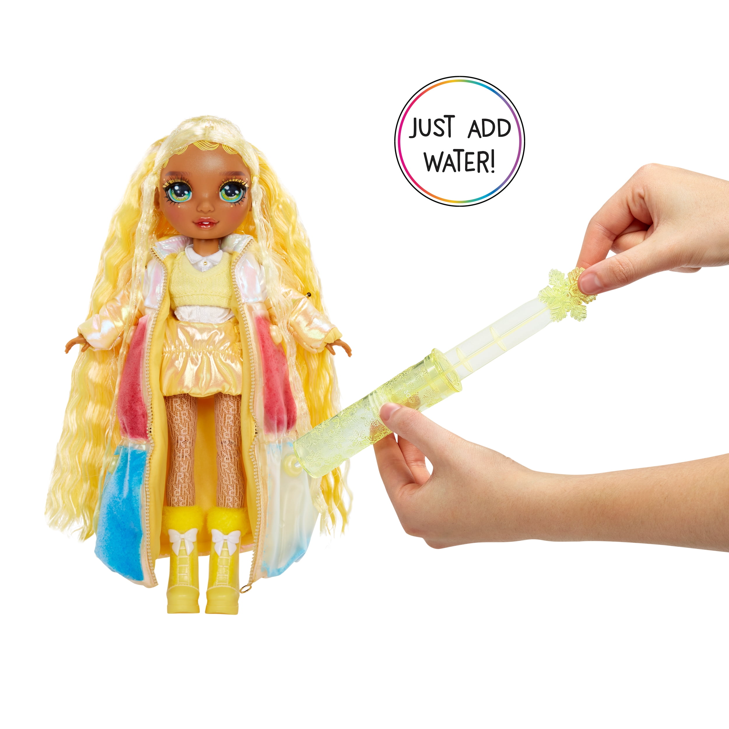 Rainbow High Winter Wonderland Sunny - Yellow 11” Fashion Doll with Magic Snow, Kids Toy Gift Ages 4+