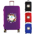 thumbnail image 2 of Luggage Cover Suitcase Protector Airplane Pattern Print Thicker Elastic Dust Cover To 18-32 Inch Trolley Case Travel Accessories Pure purple S, 2 of 6
