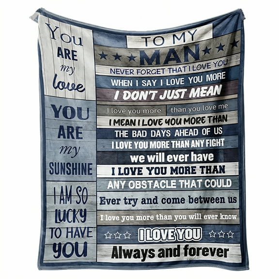 AUQ Throw Blanket,Boyfriend Valentine Gift Soft Throw Blanket,Thoughtful Warm Present Throw Blanket for Couch,Style1,27*40in
