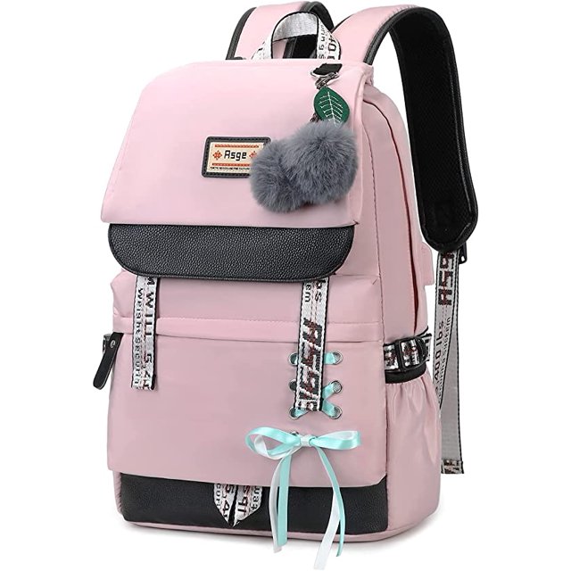 Asge Mochila para Niñas Niños Bolsa Escolar Niños Bolsa de Libros Mujeres Mochila Casual de Día Asge Múltiples bolsillos y compartimentos, fáciles de llevar
