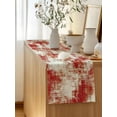thumbnail image 5 of Table Runner 108 Inches Long for Kitchen Dining, Red Ombre Dresser Scarf Farmhouse, Dining Table Decorations for Wedding/Parties, Gradient Abstract Art Vintage 13 x 108 In, 5 of 8