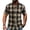 Khaki1, variant on Kojanyu Men's Short Sleeve Casual Checkered Shirts Summer Vacation Button Down Blouses