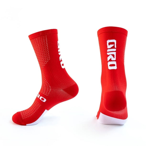 Calcetines de ciclismo de tubo medio para bicicleta de montaña, calcetines deportivos para correr, calcetines de baloncesto para exteriores, de secado rápido, antidesgaste
