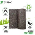 thumbnail image 6 of Black Rubber Mulch Border for Landscaping, 6' L x 22'' W Roll, Natural-Looking Permanent Garden Barrier for Plants, Vegetables, and Flowers, Recycled and Sustainable, 16 Plastic Anchors Included, 6 of 8