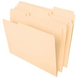 - Office Depot File Folders, 1/3 Tab Cut, Letter Size, Manila, Pack Of 100, OD752 1/3