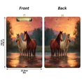 thumbnail image 2 of Acrylic Writing Board Gold 12.5*9 Inch Clipboards Transparent Acrylic Material Suitable For Office Classroom Teachers Fashion Bloggers Stationery Enthusiasts Sun and The Horses, 2 of 9