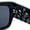 Shiny Black - Light Skull, variant on Locs Mens Skull Pattern Arm Thick Temple Rectangle Gangster Sunglasses Matte Black - Dark Skull