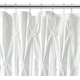 thumbnail image 3 of NixiYa White Shower Curtain Fabric Shower Curtain Pleat Boho Shower Curtain 72'' x 72", 3 of 6