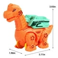 thumbnail image 4 of Viflosae Outdoor Toddler Toys Halloween Toys for Toddlers Portable & Travel-Friendly Dinosaur Mechanical Assembly Model Press Automatic Gliding Dinosaur Car Educational Toy, 4 of 8