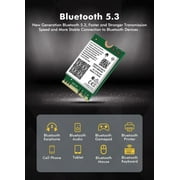WiFi 6E Wireless Card Intel AX210 NGW Bluetooth 5.3 Tri-Band 5400Mbps Network Adapter for Laptop Support Windows 10/11 (64bit) M.2/NGFF