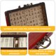 thumbnail image 4 of FELTECHELECTR Juego de Mahjong portátil de viaje Archaise Mahjong tradicional chino con estuche de cuero antiguo y manual en inglés., 4 of 7