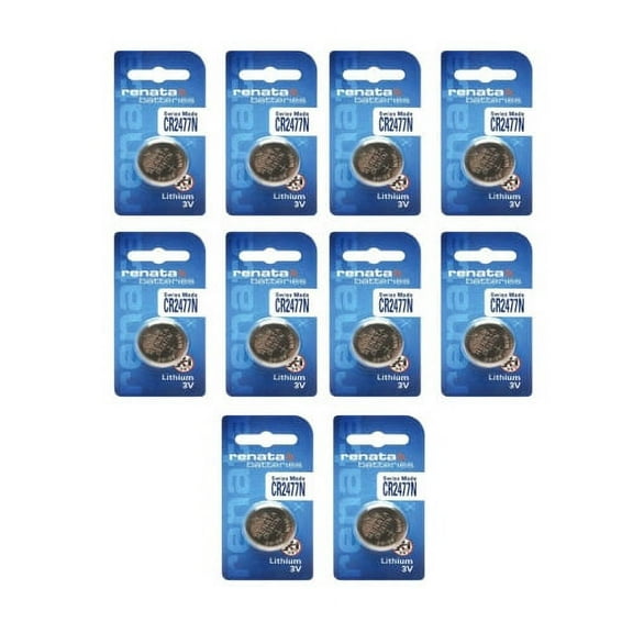 renata CR2450N 3V 550mAh Lithium Coin Cell Batteries (10 PACK) - Mercury Free