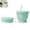 Green, variant on Silicone Collapsible Cup With Straw & Hanging Rope Foldable Mug With Lid Portable Water Bottle For Hiking Sports(Beige-9*9*7)