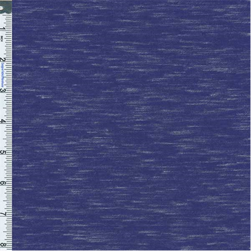 Blue Slub Jersey Knit, Fabric By the 