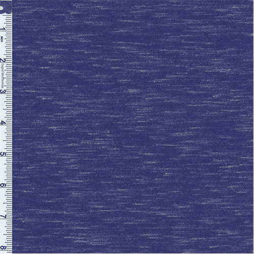 Blue Slub Jersey Knit, Fabric By the Yard