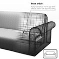 thumbnail image 3 of Enova Home Jacquard Polyester Spandex Fabric Box Cushion Loveseat Slipcovers, 3 of 5