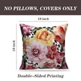 thumbnail image 2 of LALILO Throw Pillow Covers Floral With Roses Watercolor Accent Art Cushion Cover 18" x 18", 2 Pack, 2 of 6