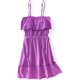 thumbnail image 1 of Aeropostale Womens Ruffle Eyelet Solid Sundress, Púrpura, Mediano, 1 of 1