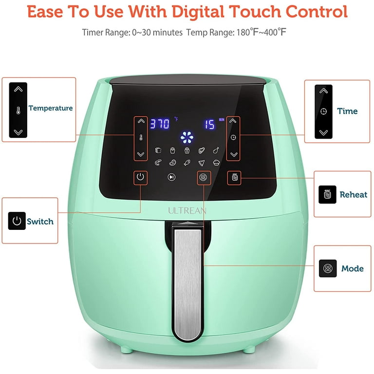 Ultrean 4.5 Quart Air Fryer vs Ultrean 9 Quart Air Fryer: What is the  difference?