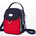 thumbnail image 4 of Bolsa bandolera impermeable para mujer Elegante de mensajero Oxford para el trabajo (rojo y azul) Likrtyny Para Estrenar, 4 of 9