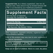 Natural Rhythm Triple Calm Magnesium Supplements for Sleep and Stress Relief, 120 Capsules