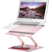 Xinneyglobal Aluminum Portable Laptop Stand, Rising Computer Stand with Heat-Vent, Multi-Angle Adjustable Notebook Stand Compatible with All 10 to 17 Inch Laptops