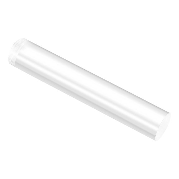 Acrylic Round Rod, Clear,3" Diameter ,12-1/4" Length, Solid Plastic PMMA Bar Stick