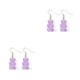 thumbnail image 2 of Gancho para la oreja Qarigey Dibujos animados Color caramelo Regalo del día de San Valentín Decoraciones para dama Pendiente de gota Patrón Violeta 2piezas, 2 of 6