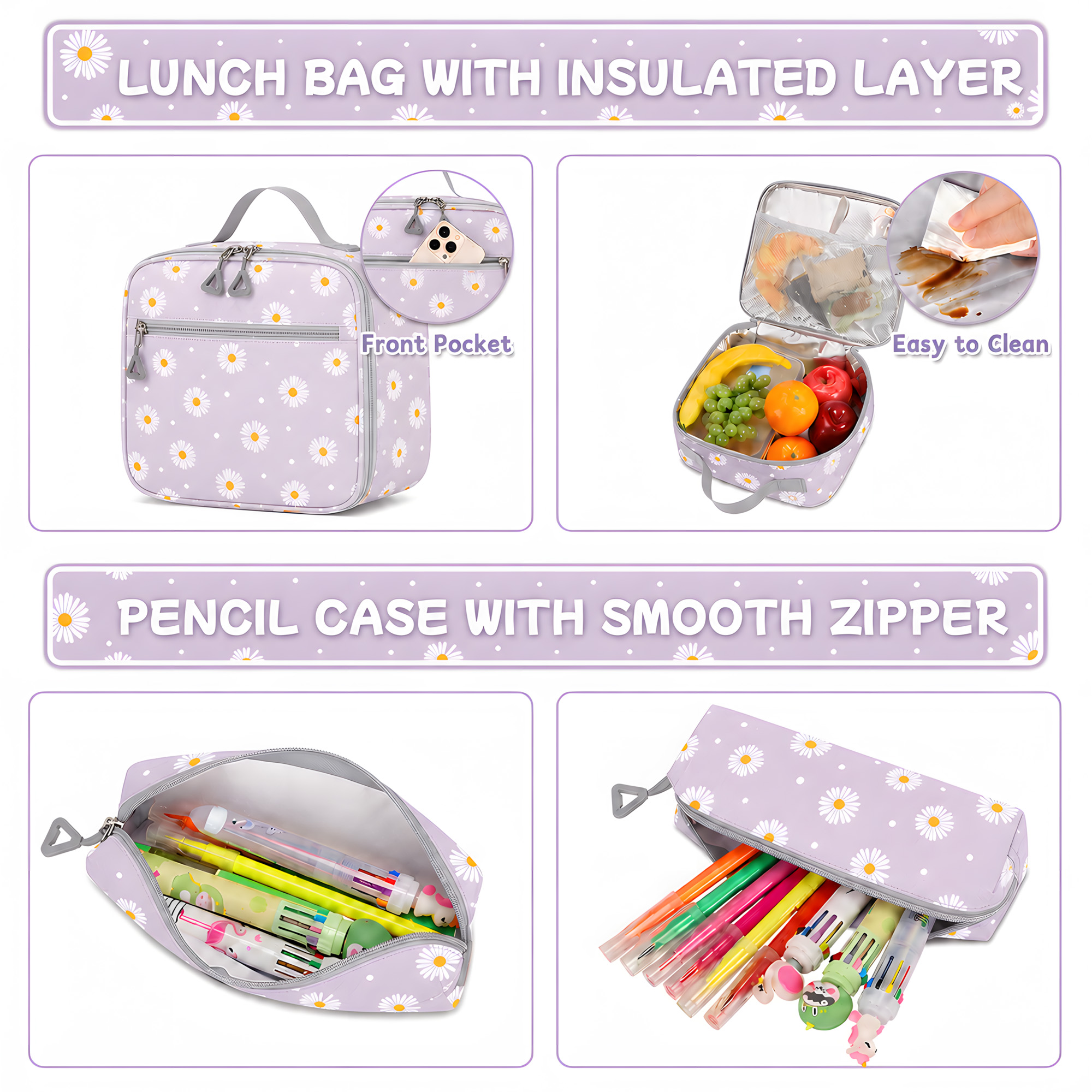 Soda Candy 3-Piece Backpack Set with Lunch Bag photo 7