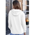 thumbnail image 2 of ABPHQTO Sudadera blanca lisa con capucha y rasgados para mujer con bolsillo tipo canguro, 2 of 5