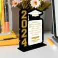 thumbnail image 4 of Graduation Table Decorations Class Of Wooden Table Sign Freestanding Centerpieces Table Toppers For High School College Prom Grad Party Supplies Graduation Decorations, 4 of 7