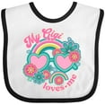thumbnail image 3 of Inktastic My Gigi Loves Me Girls Rainbow Granddaughter Girls Baby Bib, 3 of 4