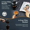 thumbnail image 4 of 3.5 Bar Espresso Maker for 4 Cups with Steam Function And Milk Frother, 4 of 8