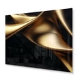 thumbnail image 2 of Designart "Surreal Tides in Gold and Black I" Fractals Metal Wall Decor, 2 of 5