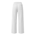 thumbnail image 4 of Annhoo Women Straight Leg Pants Elastic High Waist Seamed Panel Loose Trousers with Pockets Outdoor Athletic Pant, 4 of 6