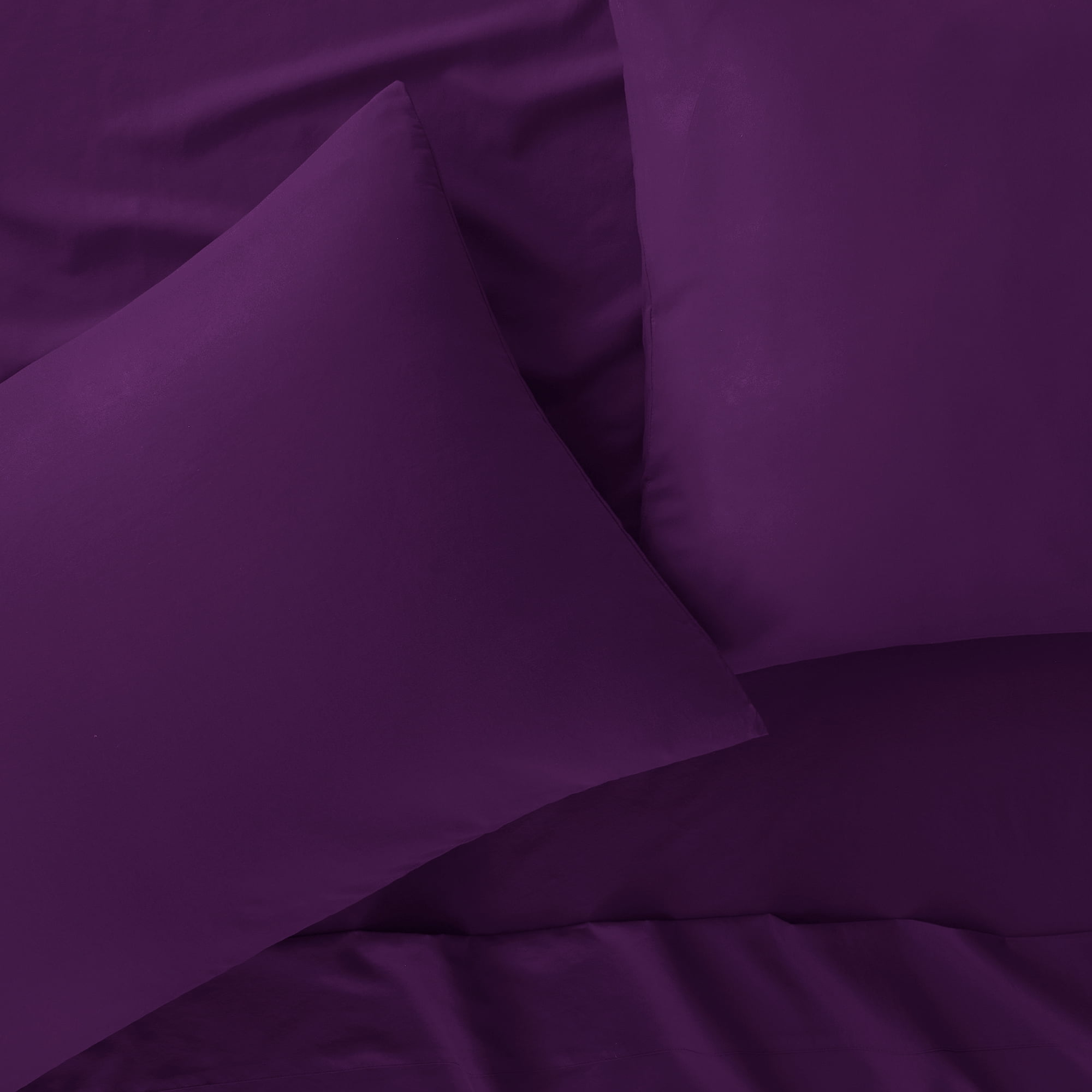 Serta Simply Clean 3-Piece Antimicrobial Solid Bed Sheet Set, Twin, Purple
