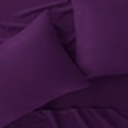 thumbnail image 5 of Serta Simply Clean 3-Piece Antimicrobial Solid Bed Sheet Set, Twin-XL, Purple, 5 of 10