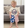 thumbnail image 3 of BemeyourBBs Toddler Baby Boy Summer Clothes Newborn Infant Baby Boys Baseball Outfits Letter Print Short Sleeve T-Shirts with Baseball Pockets Shorts 2Pcs Set, 3 of 9