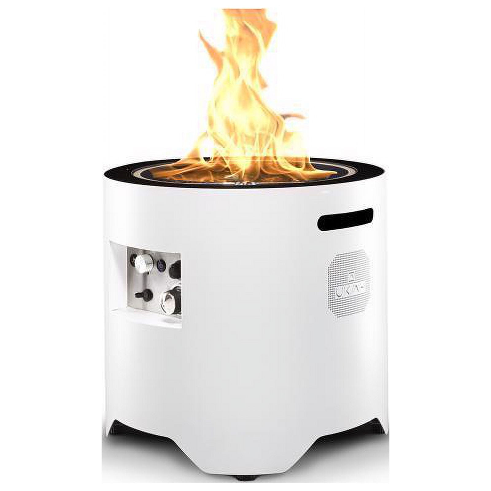 Ukiah Voyager 20 in. W Stainless Steel Round Electric Fire Pit