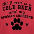 thumbnail image 3 of CafePress - All I Need Is A Cold Beer And My German Shepherd T - Men's Classic Graphic Cotton T-Shirt, 3 of 4