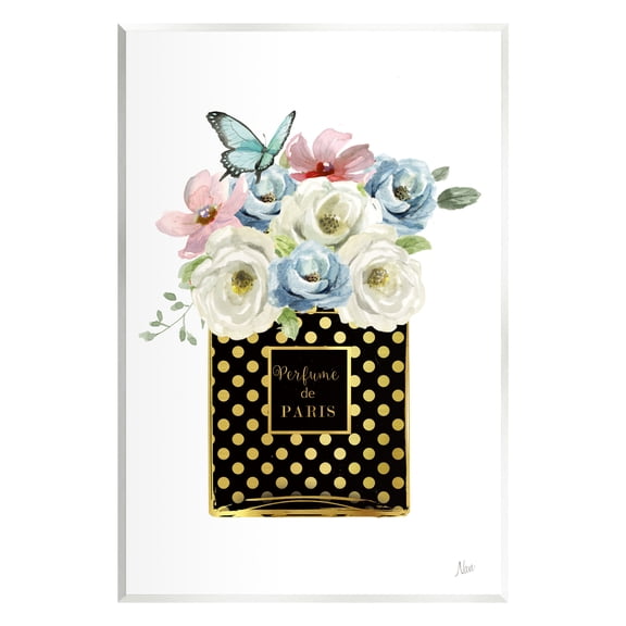 Stupell Industries Perfume de Paris Flower Bouquet Botanical & Floral Painting Unframed Art Print Wall Art