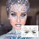 thumbnail image 2 of Pegatinas de tatuaje temporal para fiesta de Halloween, tatuaje de cejas 3D de diamante, maquillaje de espectáculo para niños, joyería facial DIY, decoración de tatuaje, 2 of 4