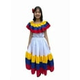 thumbnail image 2 of Colombian Traditional Fiesta Dress for Adults - White, 2 of 12