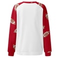 thumbnail image 4 of Tweang Long Sleeve Lightweight Shirts tunic tops hoodies for women Casual Rugby Print Round Neck Long Sleeve Top Hoodless Sweatshirt cotton crewneck sweatshirt oversized sweatshirt for women Red L, 4 of 4