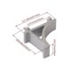 thumbnail image 3 of 10 Pieces 2.3cm Aluminum Alloy Silver Refrigerator Shelf Support Hooks, 3 of 3